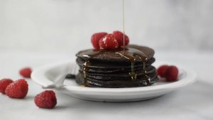 high protein chocolate pancakes