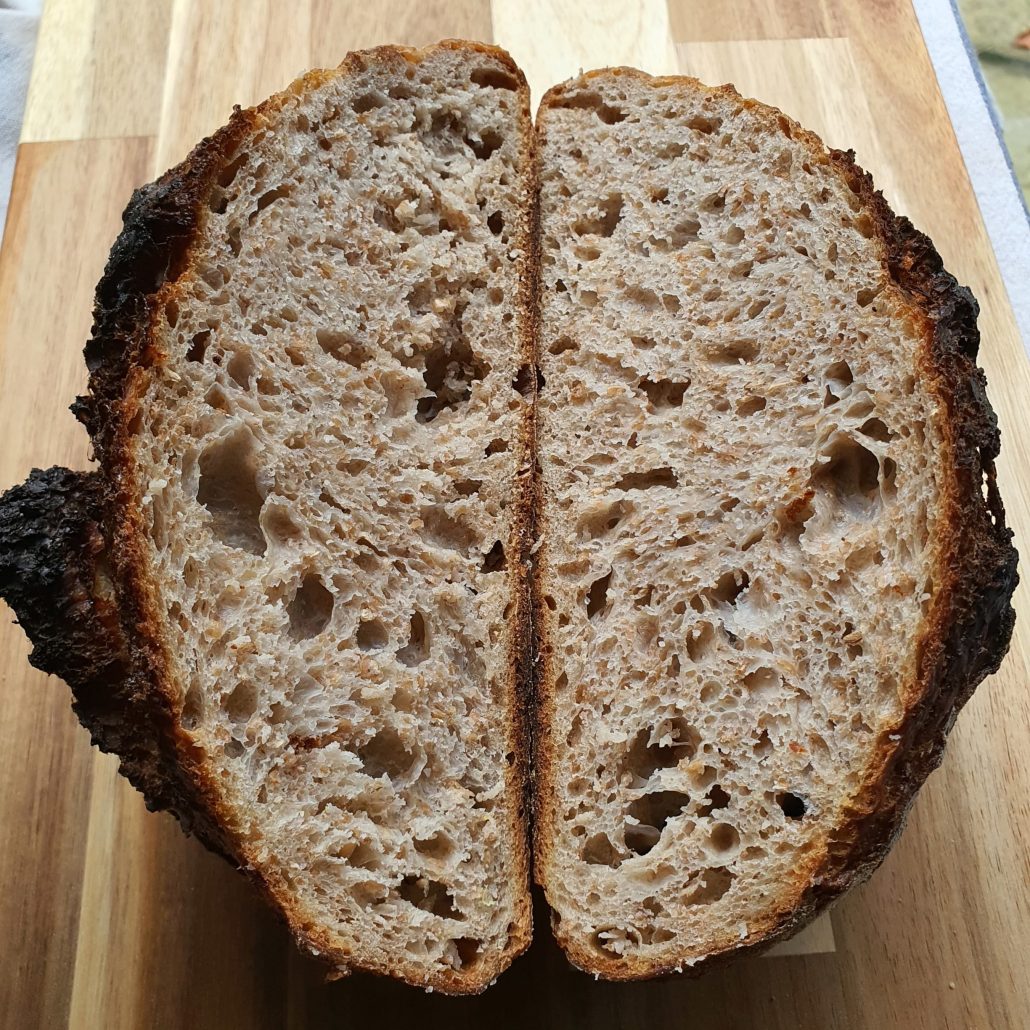 Wholewheat sourdough bread