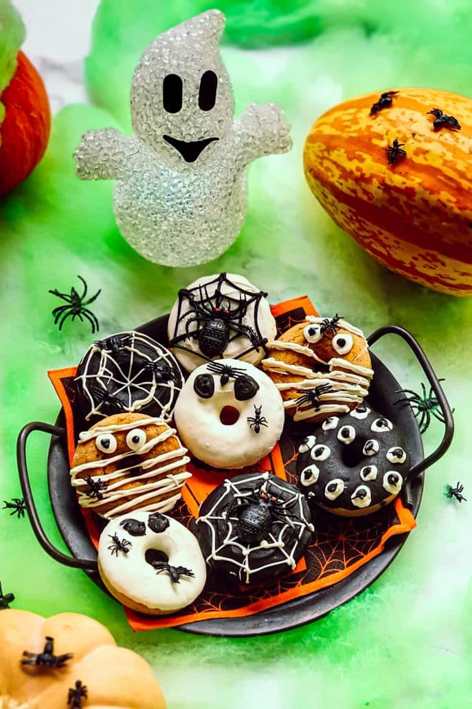 Halloween Mini Pumpkin Donuts