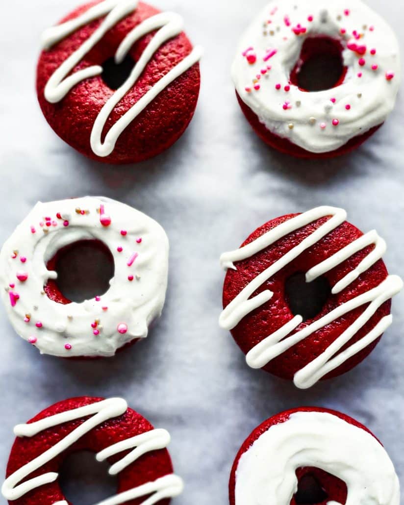 Anabolic Red Velvet Donuts with frosting