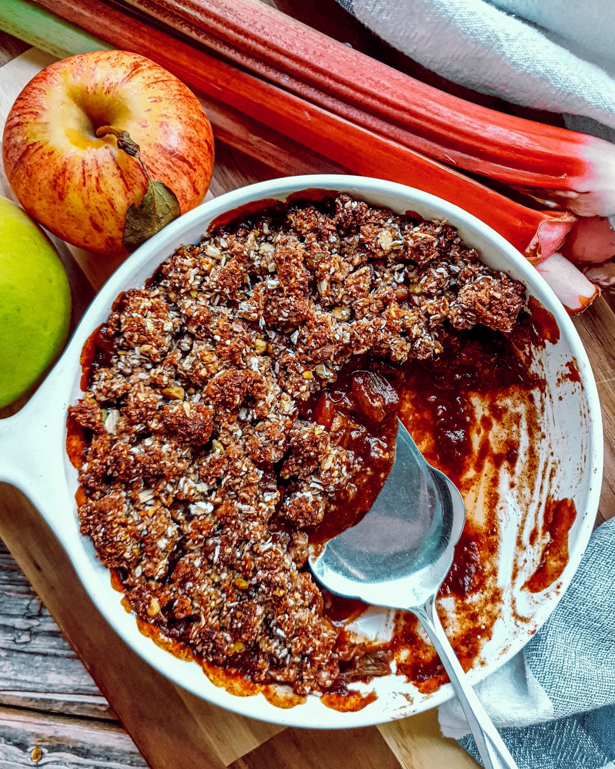 Apple Crumble high in protein